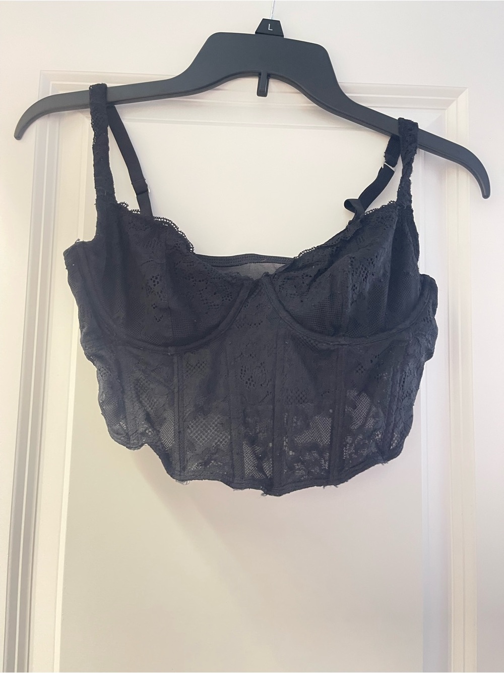 Gilly Hicks Black Lace Bustier Crop Top